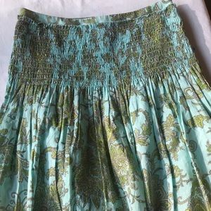 Aqua paisley skirt- Antonio Melani